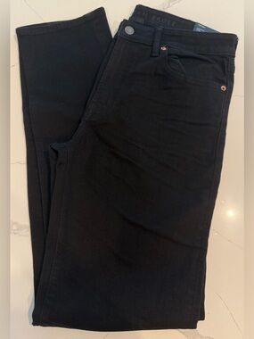 New American Eagle Black Airflex+ Slim Straight Black Jeans Men's 32/36
